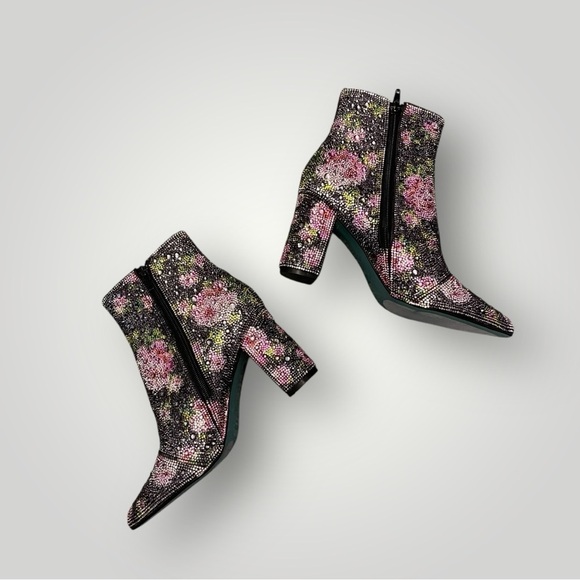 Betsey Johnson CADY BLACK/PINK Booties Sz 6.5 - Picture 6 of 11